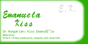 emanuela kiss business card